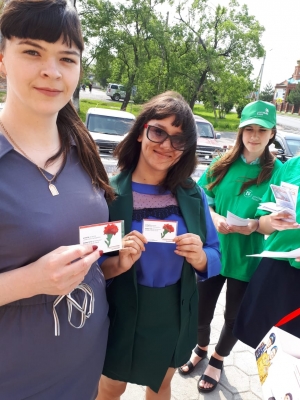Волонтёры колледжа поддержали Всероссийскую акцию «Красная гвоздика»